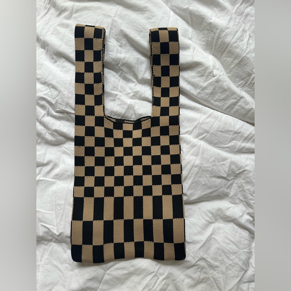 Dehome woven checkered bag